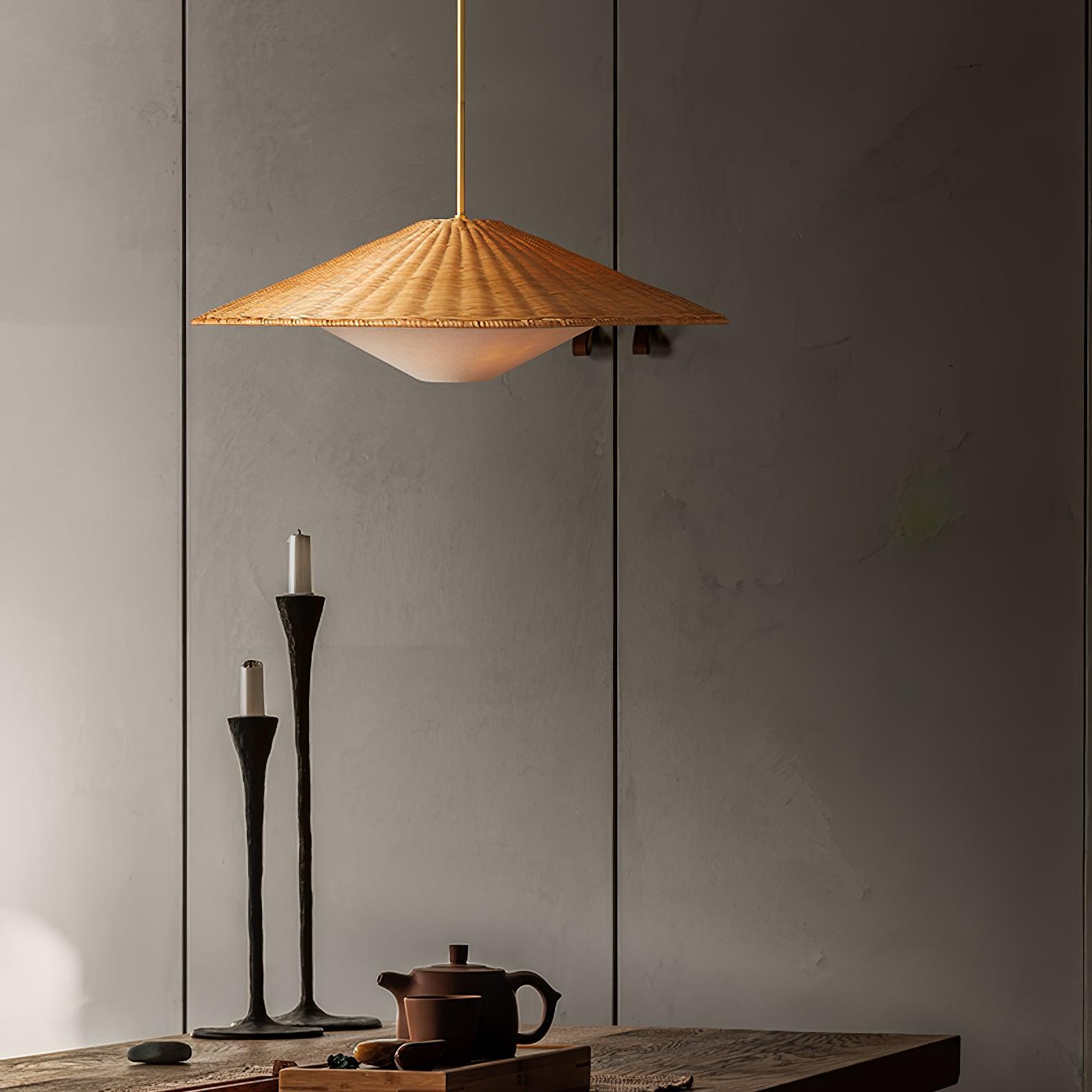 Elysiave Minimalistische Pendelleuchte aus Rattan-Letslighting