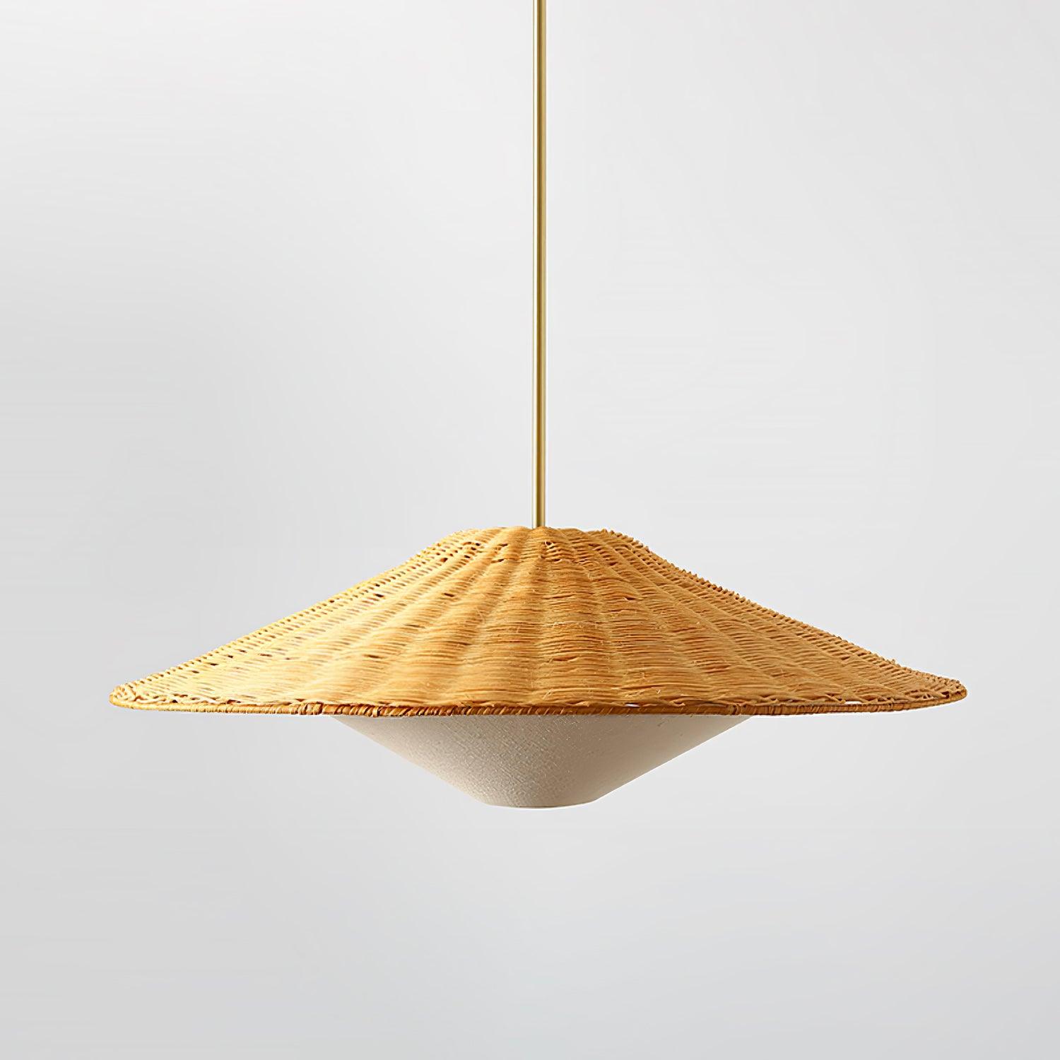Elysiave Minimalistische Pendelleuchte aus Rattan-Letslighting