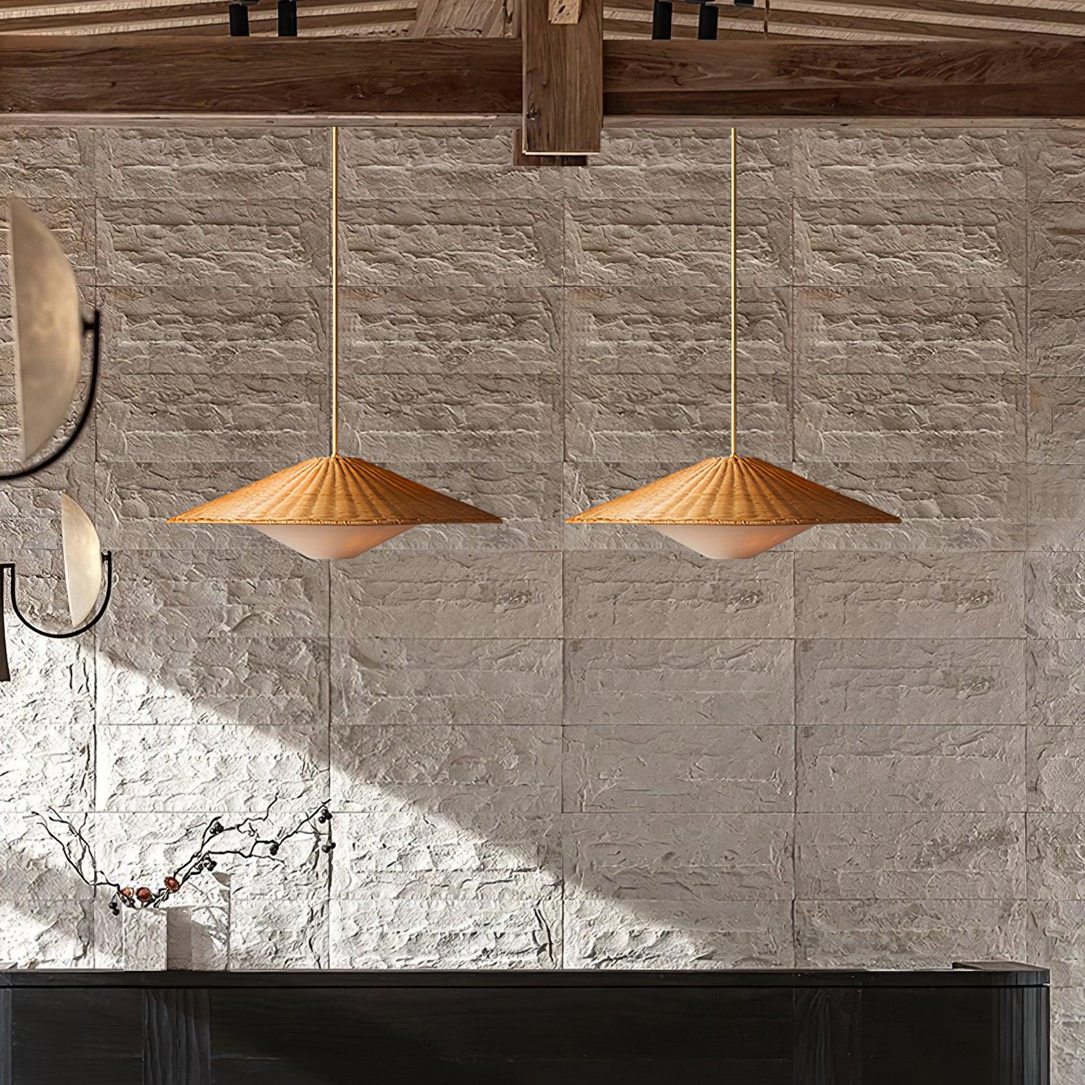 Elysiave Minimalistische Pendelleuchte aus Rattan-Letslighting