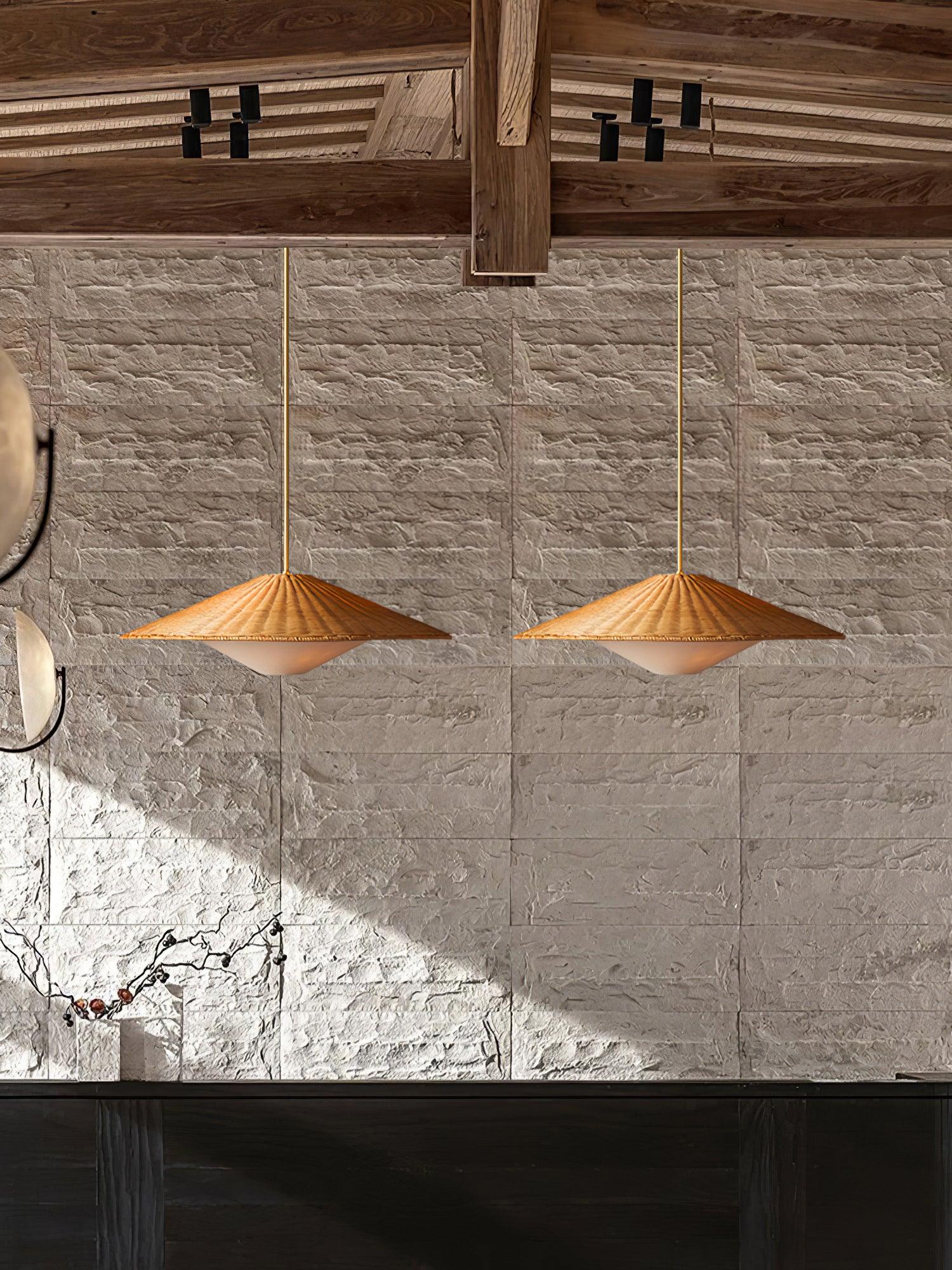 Elysiave Minimalistische Pendelleuchte aus Rattan-Letslighting