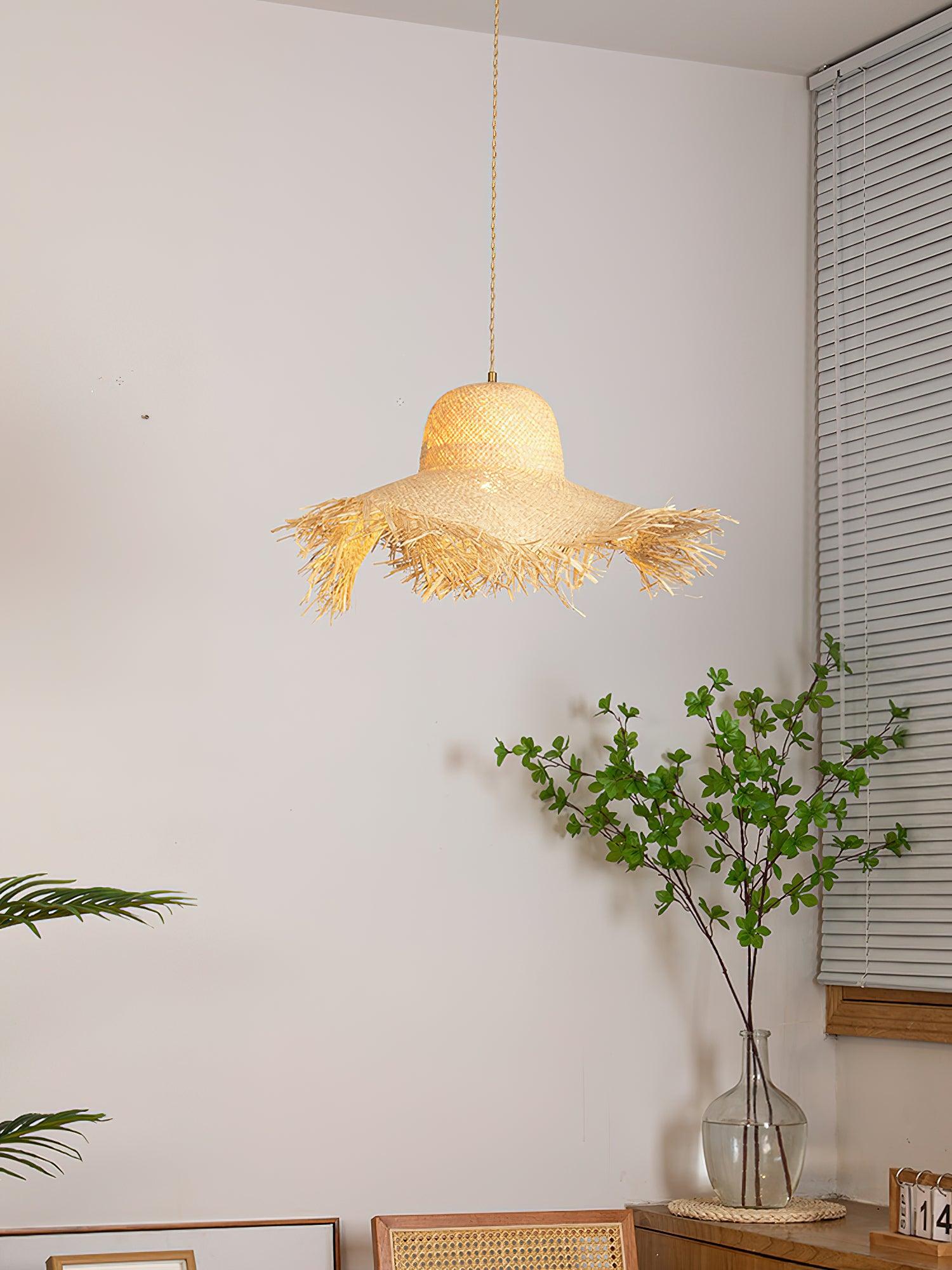 Zephyran Rattan Vintage Pendelleuchte-Letslighting