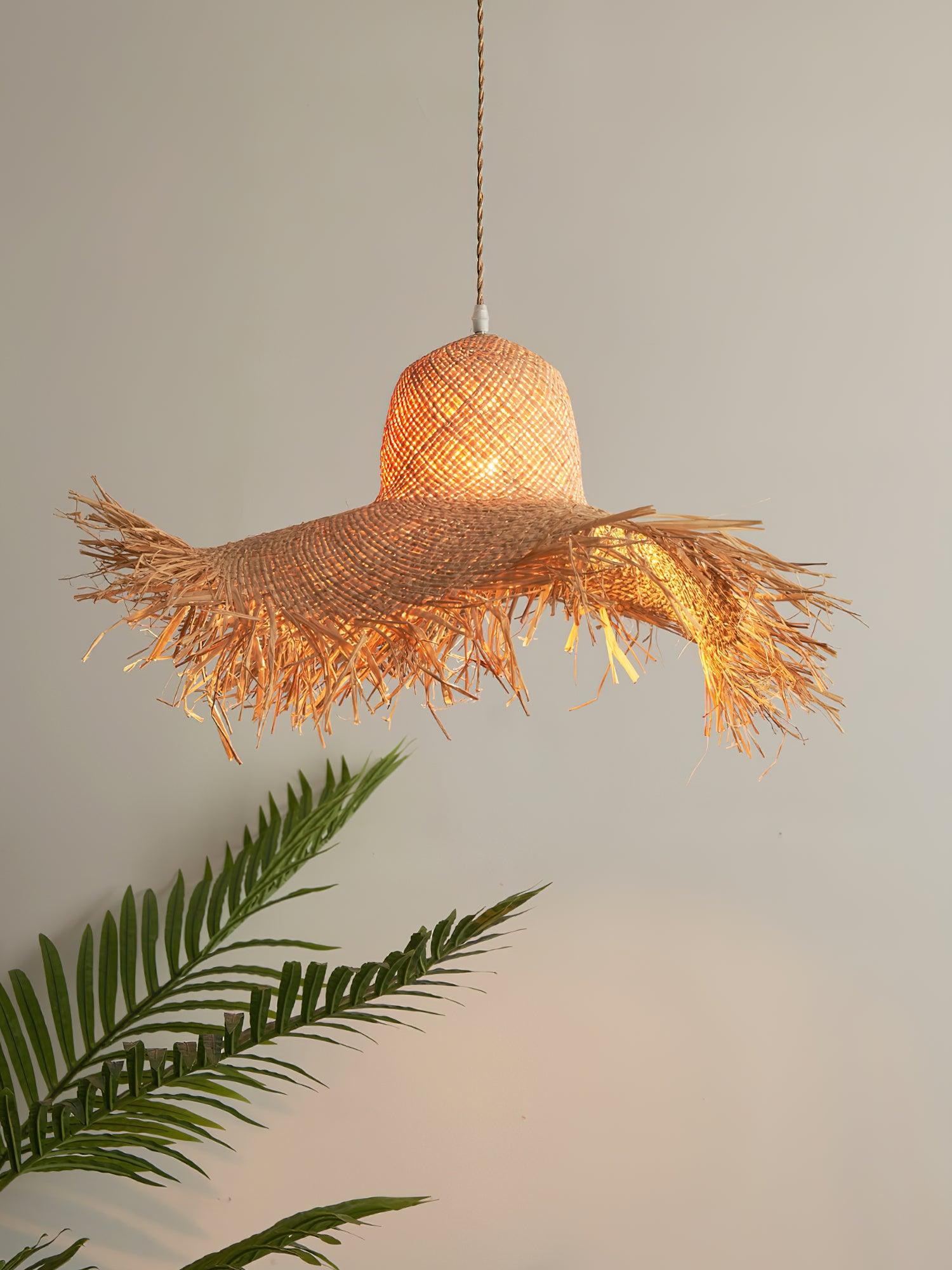 Zephyran Rattan Vintage Pendelleuchte-Letslighting