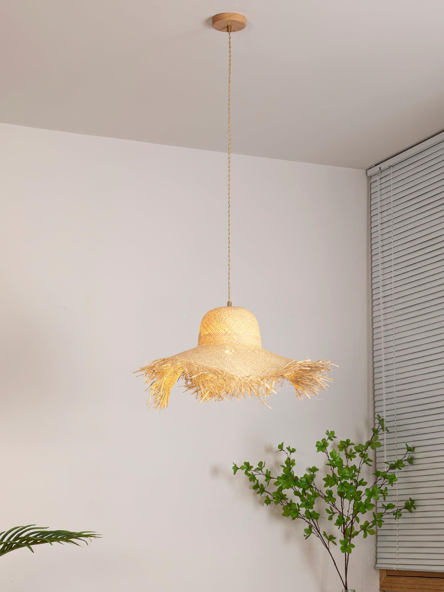 Zephyran Rattan Vintage Pendelleuchte-Letslighting