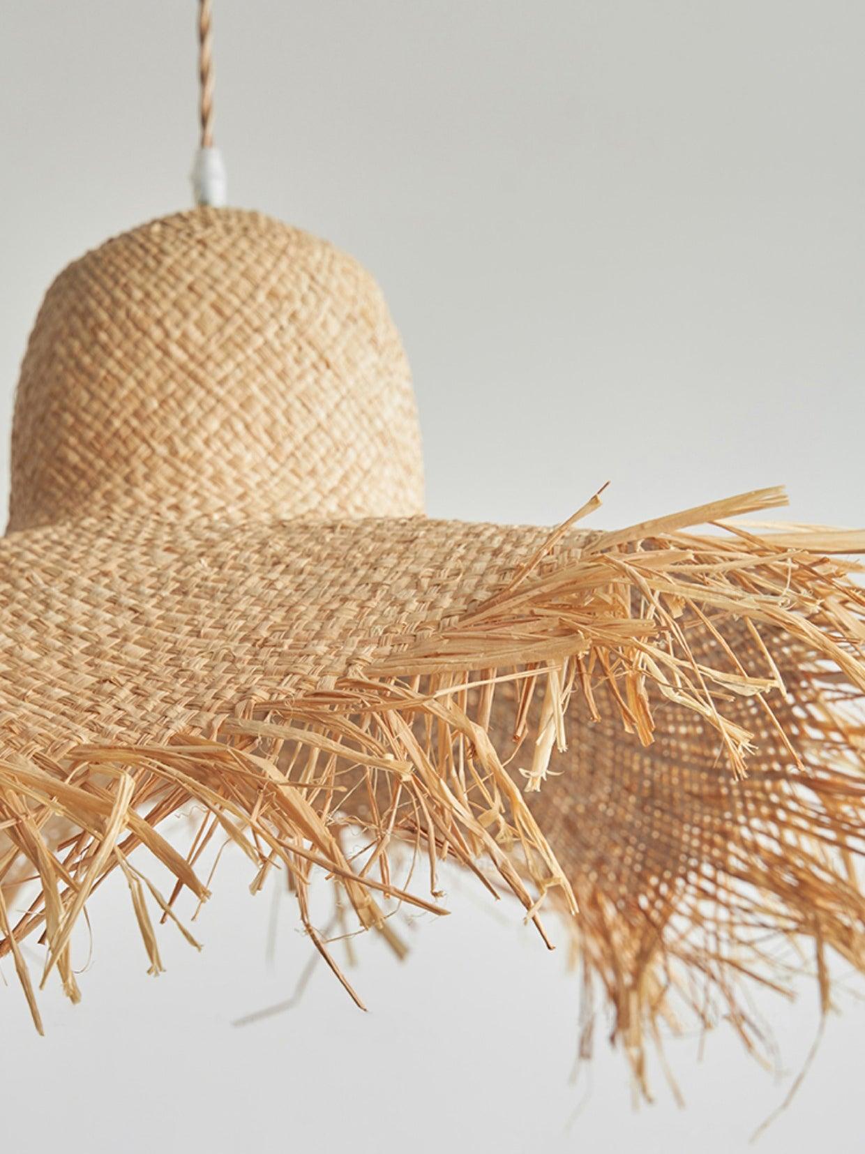 Zephyran Rattan Vintage Pendelleuchte-Letslighting