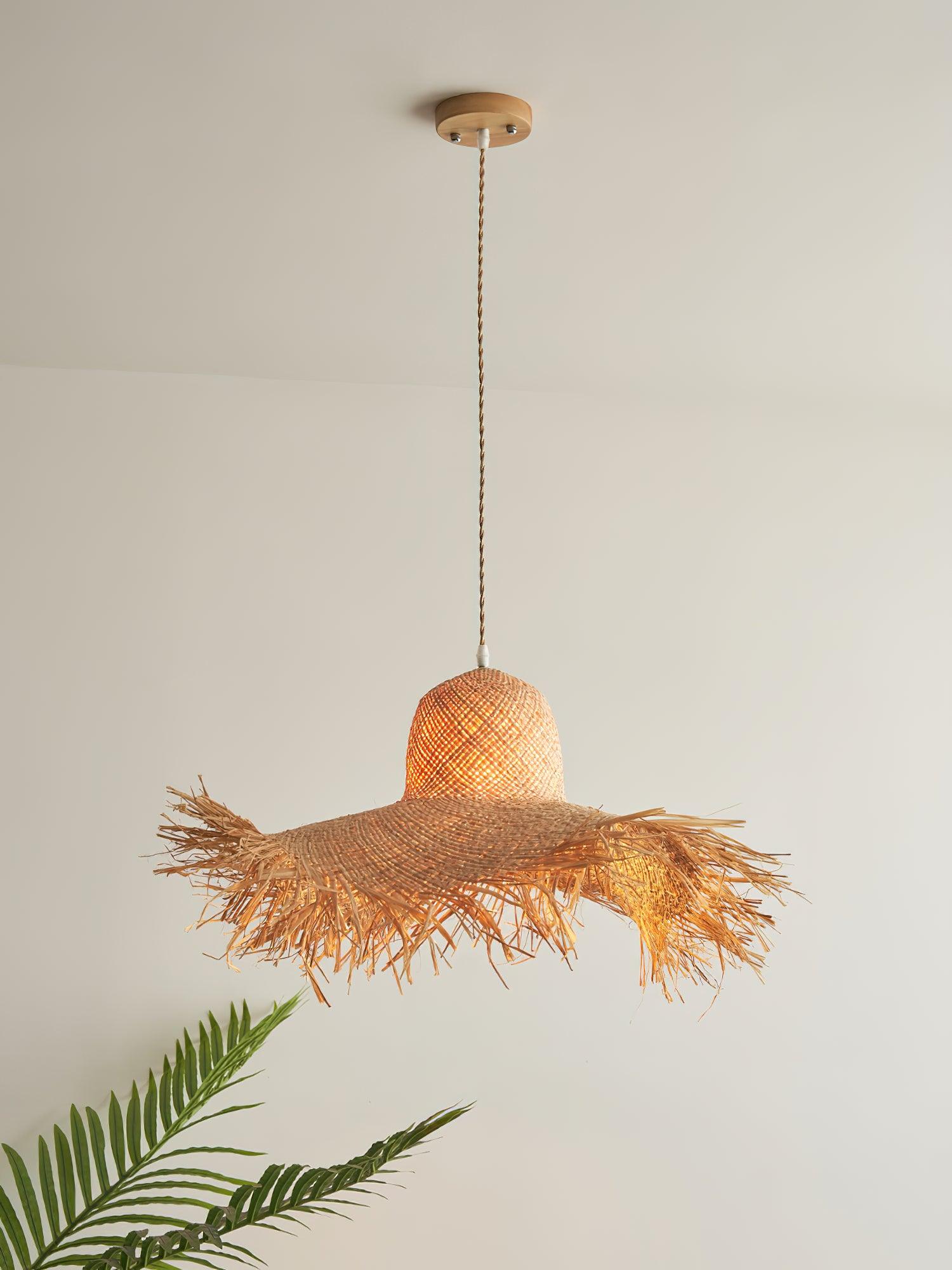Zephyran Rattan Vintage Pendelleuchte-Letslighting
