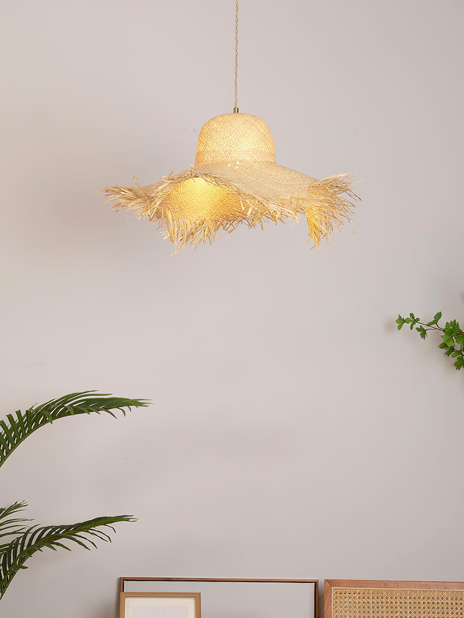 Zephyran Rattan Vintage Pendelleuchte-Letslighting