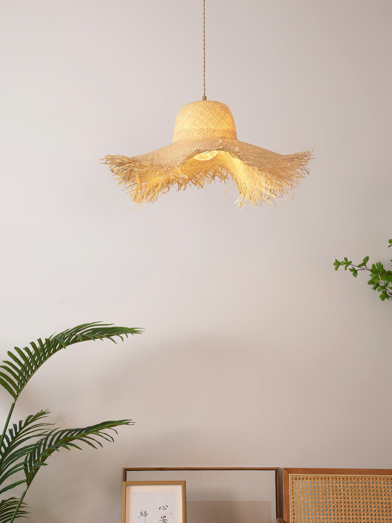 Zephyran Rattan Vintage Pendelleuchte-Letslighting