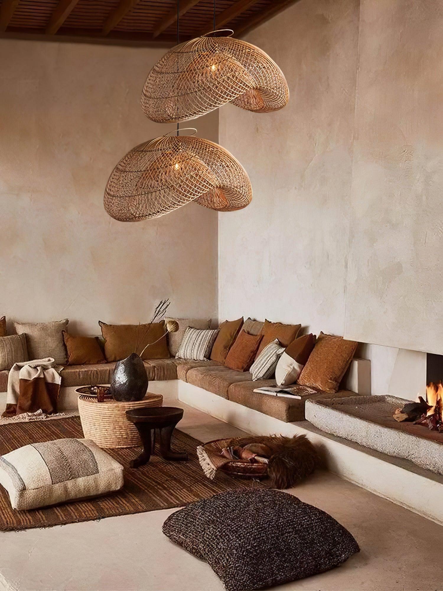 Averon Vintage Rattan Pendelleuchte-Letslighting