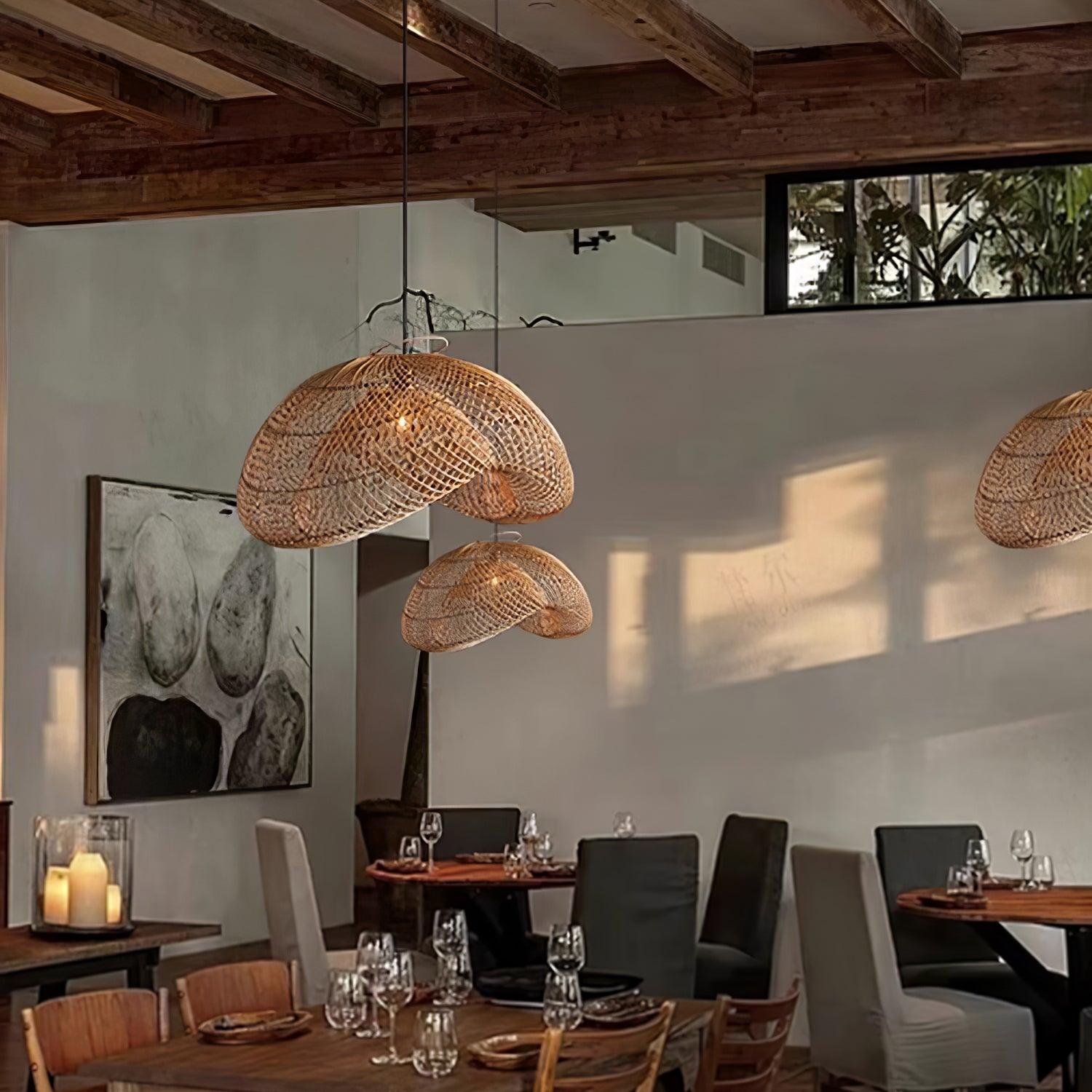 Averon Vintage Rattan Pendelleuchte-Letslighting