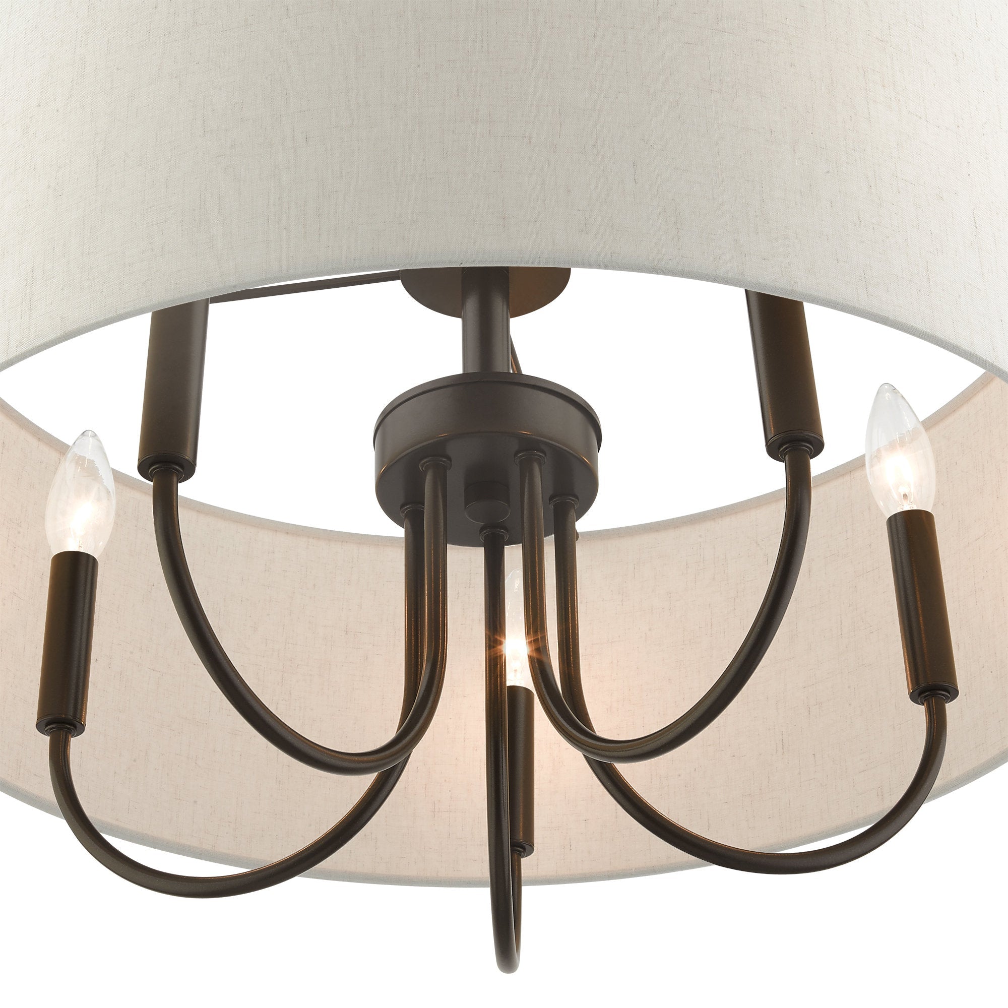 Ovyneth Klassischer Vintage-Trommel-Stoff-Kronleuchter-Letslighting