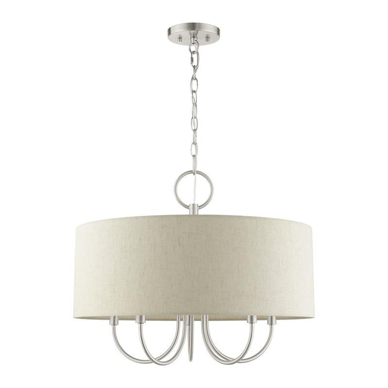 Ovyneth Klassischer Vintage-Trommel-Stoff-Kronleuchter-Letslighting