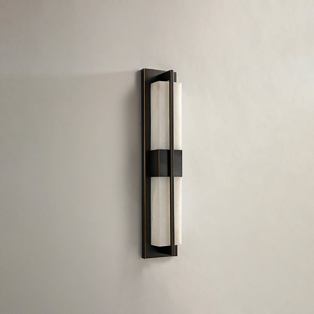 Caspian Alabaster Brass Wall Light - Neutralighting