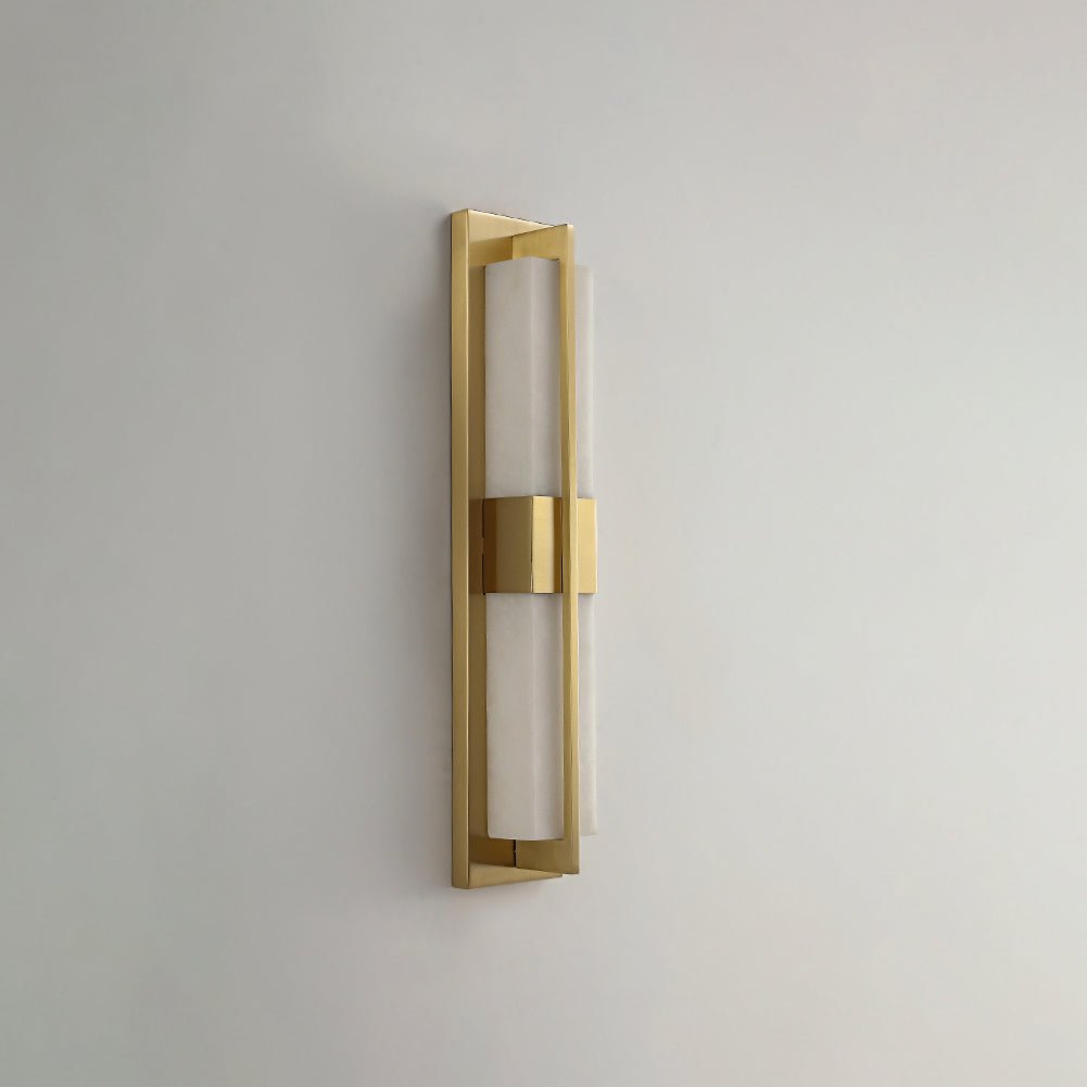 Caspian Alabaster Brass Wall Light - Neutralighting
