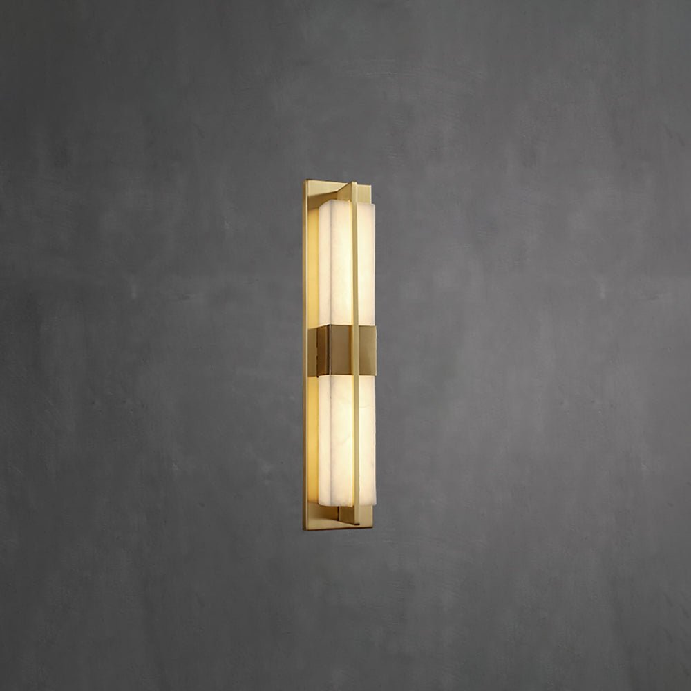 Caspian Alabaster Brass Wall Light - Neutralighting
