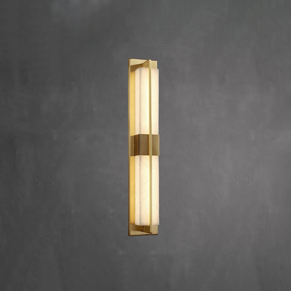 Caspian Alabaster Brass Wall Light - Neutralighting