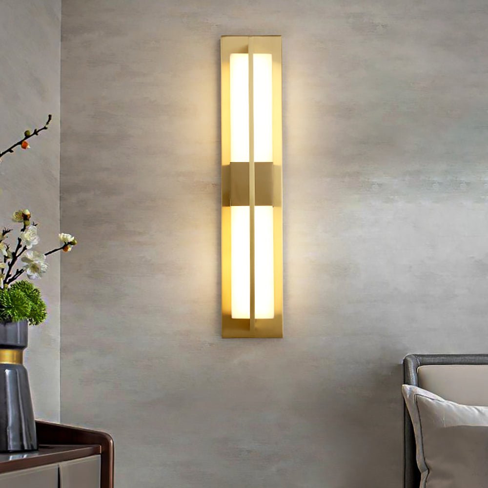 Caspian Alabaster Brass Wall Light - Neutralighting