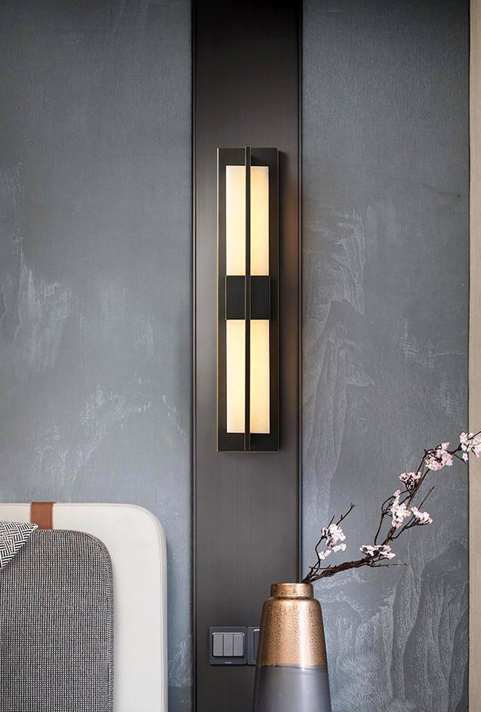 Caspian Alabaster Brass Wall Light - Neutralighting