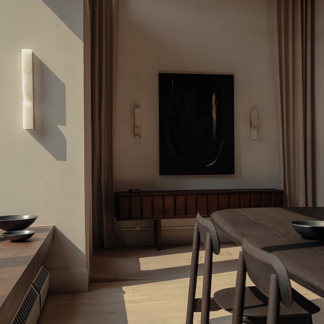 Lyvenisra Modern Minimalist Rectangular Alabaster Wall Lamp - Letslighting