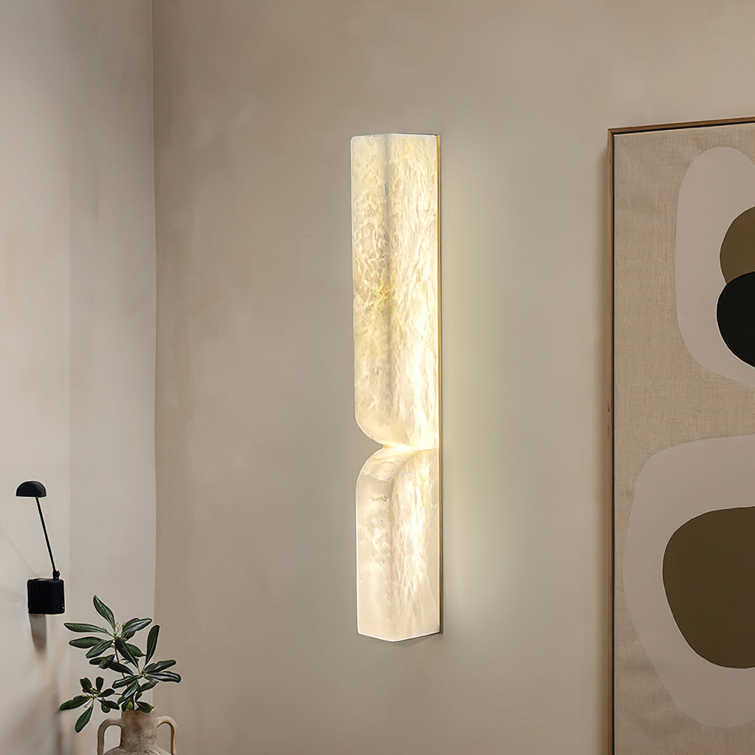 Lyvenisra Modern Minimalist Rectangular Alabaster Wall Lamp - Letslighting