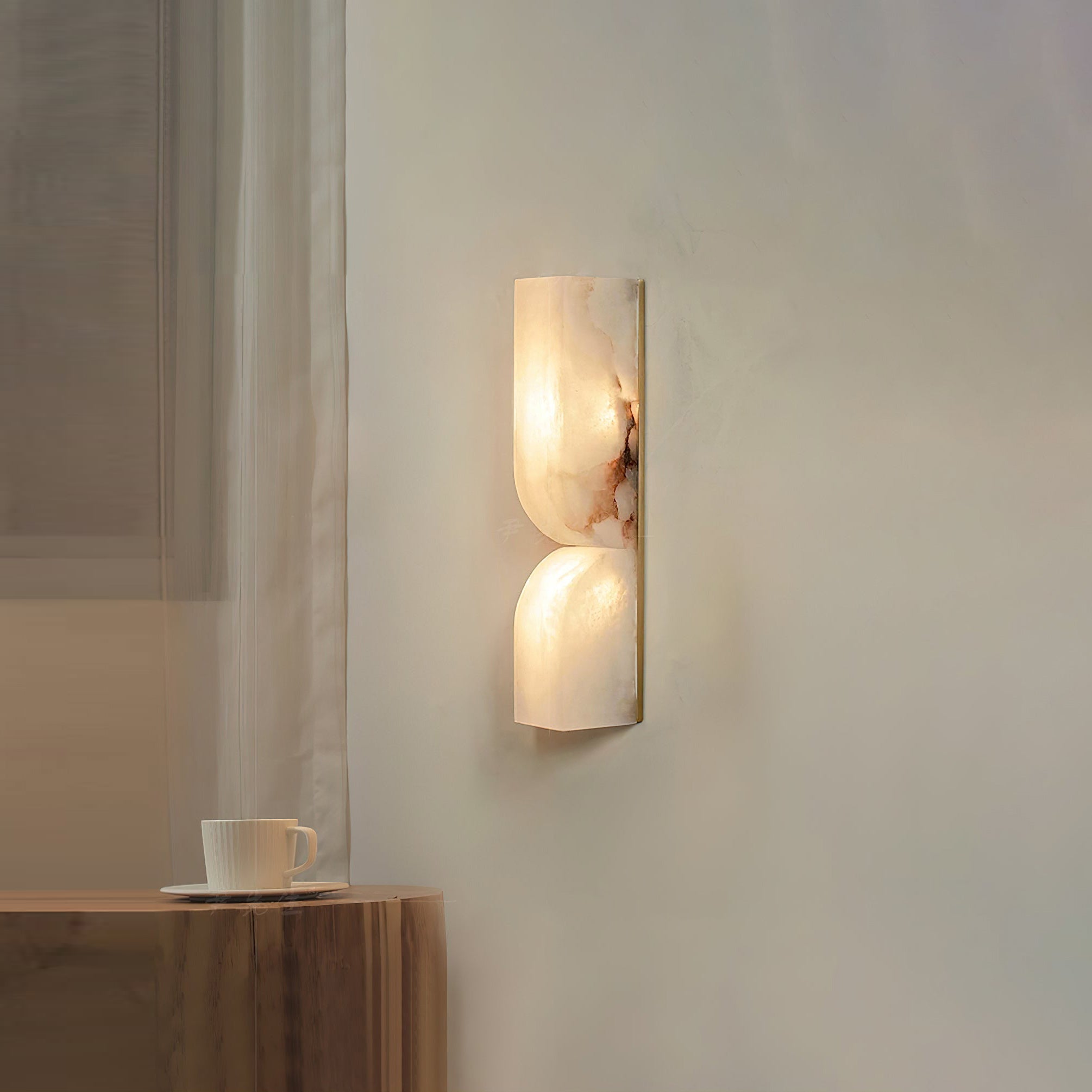 Lyvenisra Modern Minimalist Rectangular Alabaster Wall Lamp - Letslighting