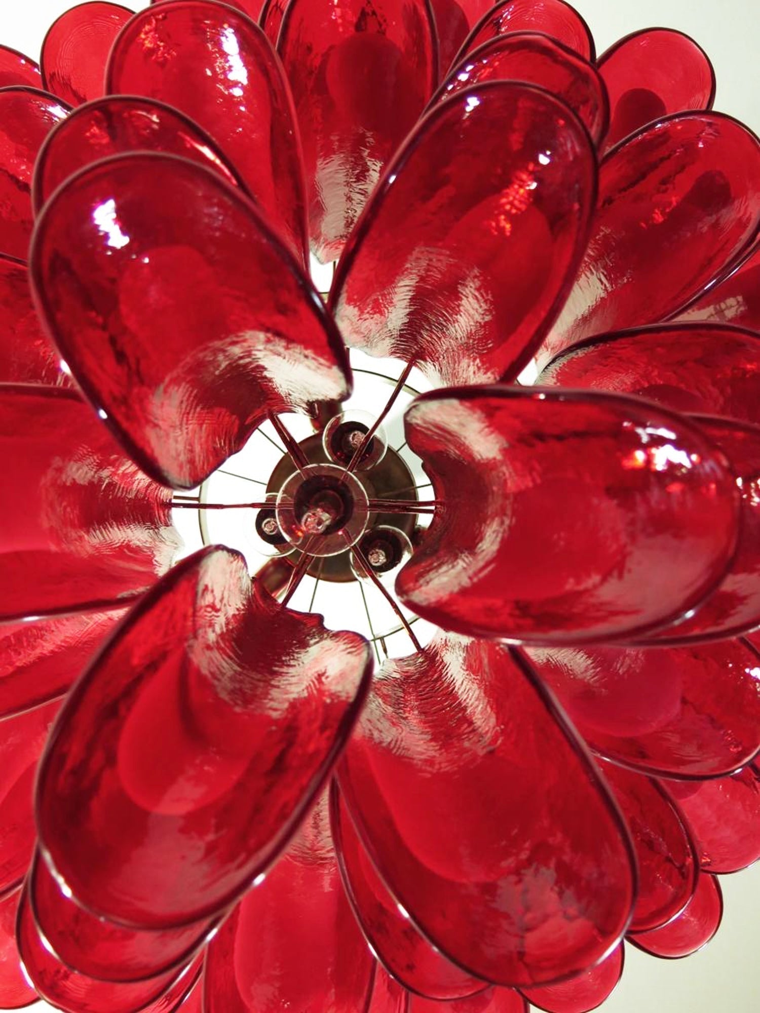 Aurora Chandelier Red Murano Petals - Neutralighting