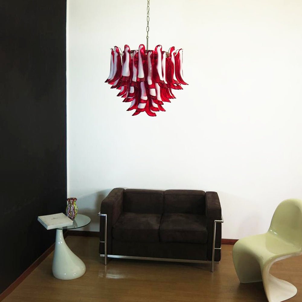 Aurora Chandelier Red Murano Petals - Neutralighting