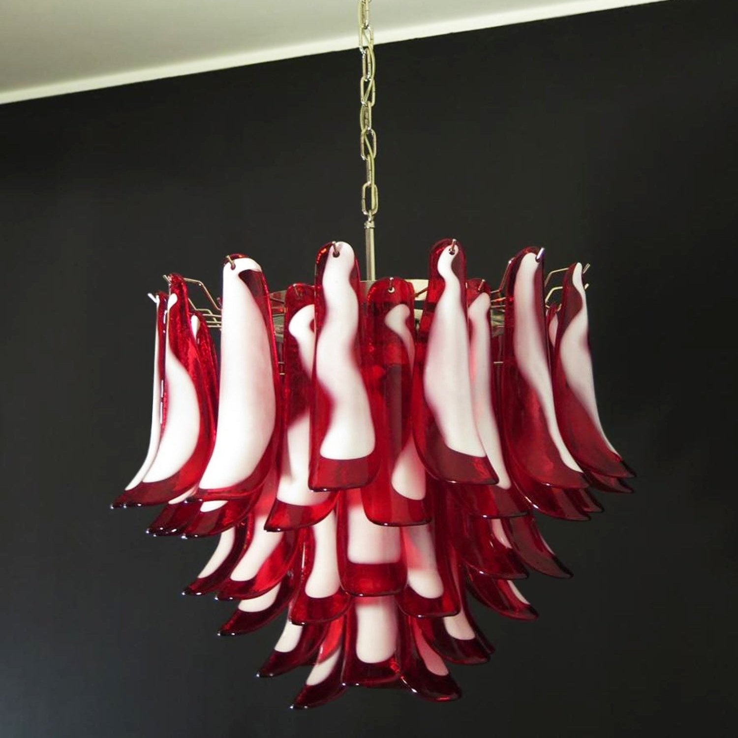 Aurora Chandelier Red Murano Petals - Neutralighting