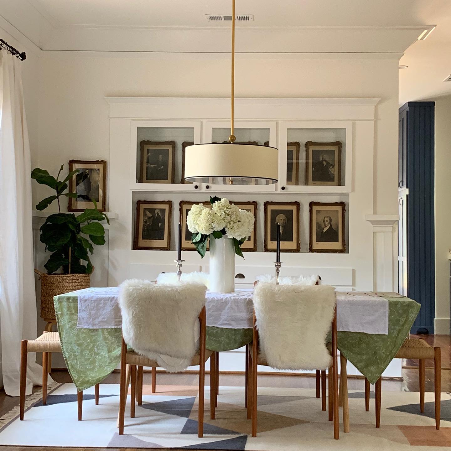 Olvynis Hängend Messing Stoff Pendelleuchte-Letslighting