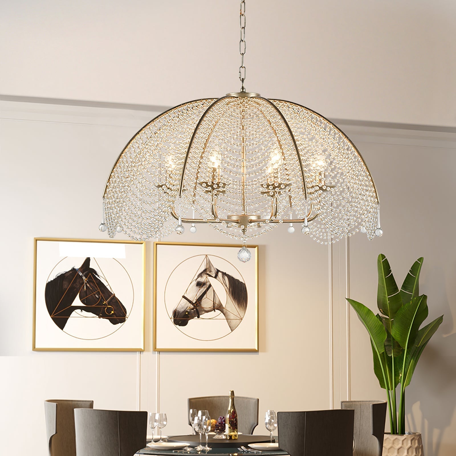 Ulsilus Elegance Stil Perlen Kristall Kronleuchter-Letslighting