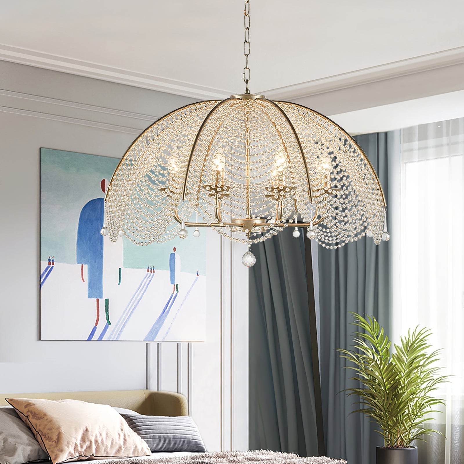 Ulsilus Elegance Stil Perlen Kristall Kronleuchter-Letslighting