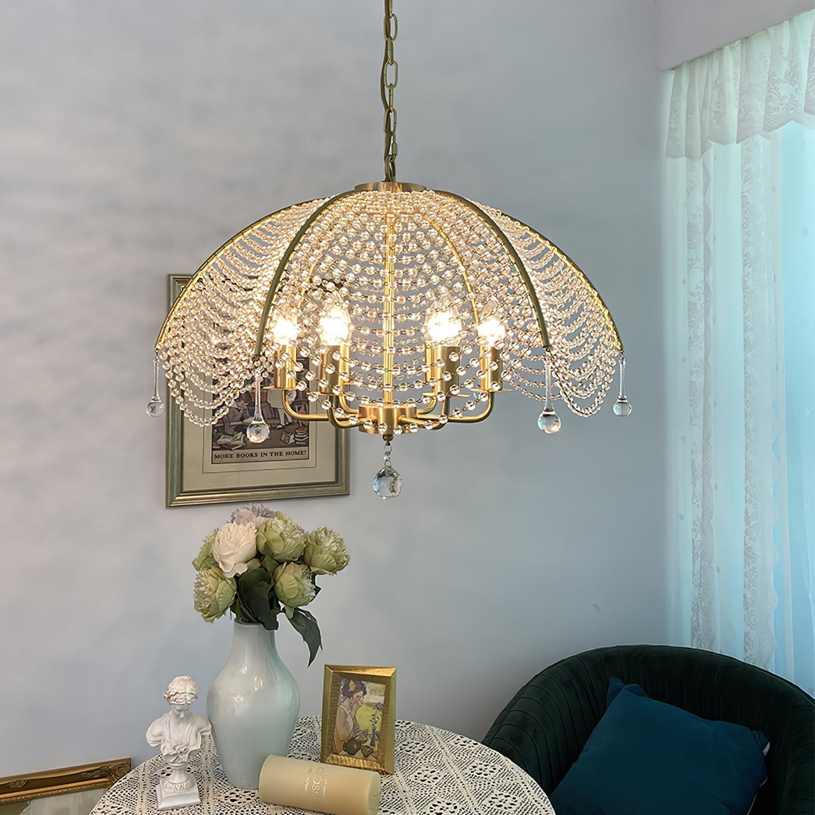 Ulsilus Elegance Stil Perlen Kristall Kronleuchter-Letslighting