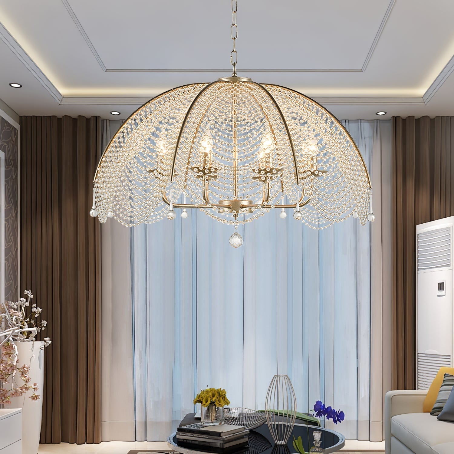 Ulsilus Elegance Stil Perlen Kristall Kronleuchter-Letslighting