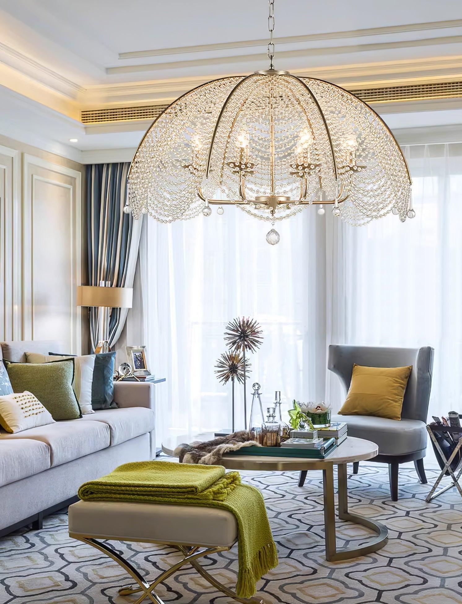 Ulsilus Elegance Stil Perlen Kristall Kronleuchter-Letslighting