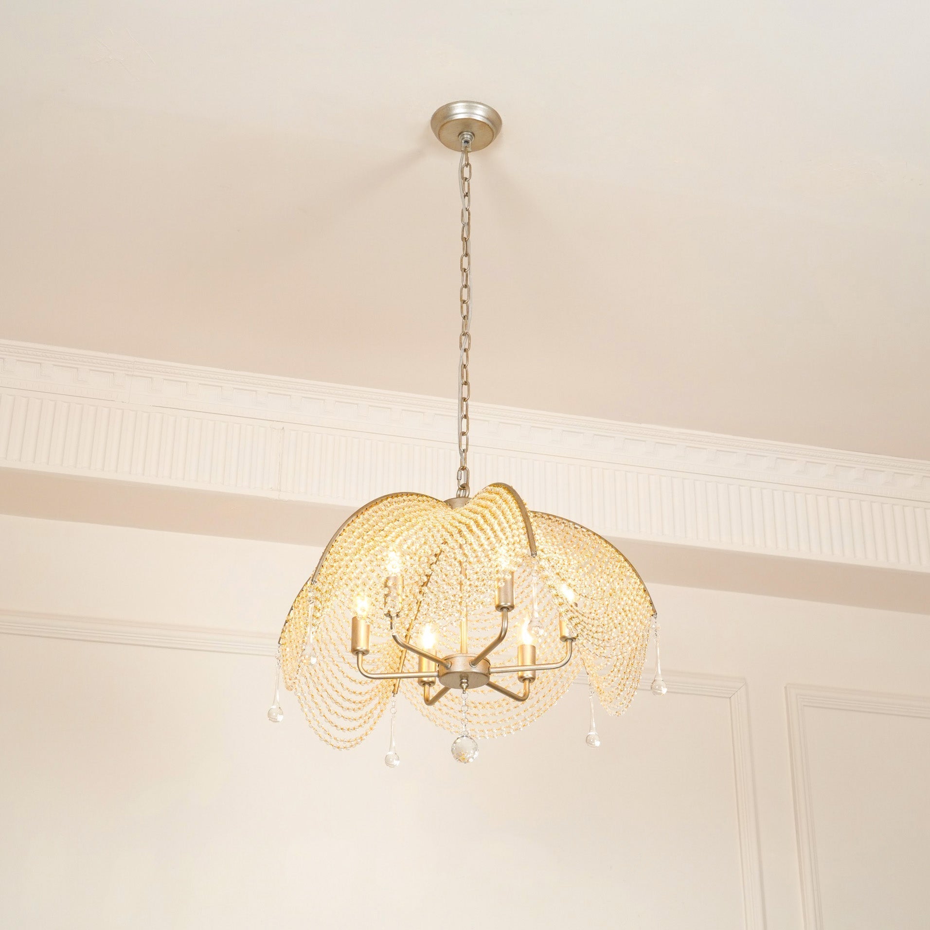 Ulsilus Elegance Stil Perlen Kristall Kronleuchter-Letslighting
