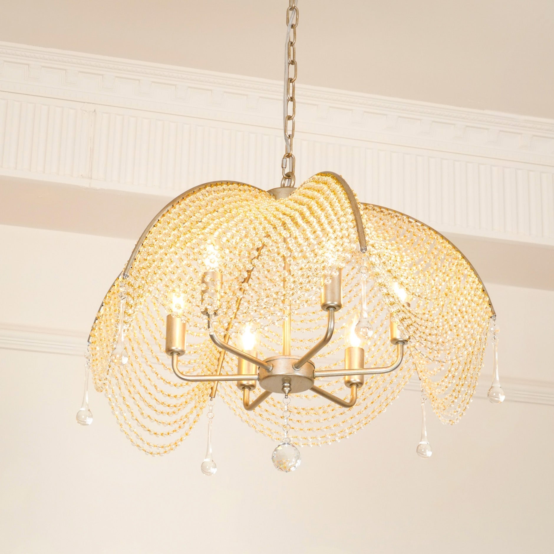 Ulsilus Elegance Stil Perlen Kristall Kronleuchter-Letslighting