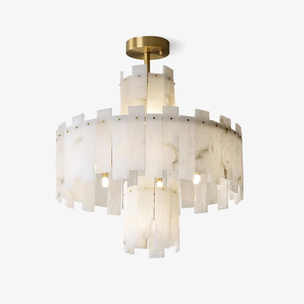 Soraya Art Deco Alabaster Chandelier - Neutralighting