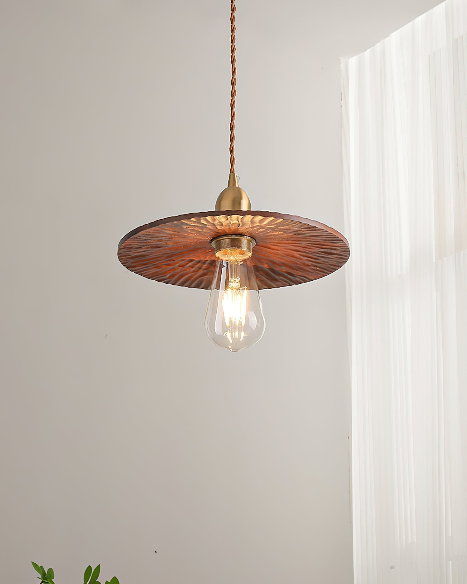 Rei Pendelleuchte Holz Rund Vintage-Letslighting
