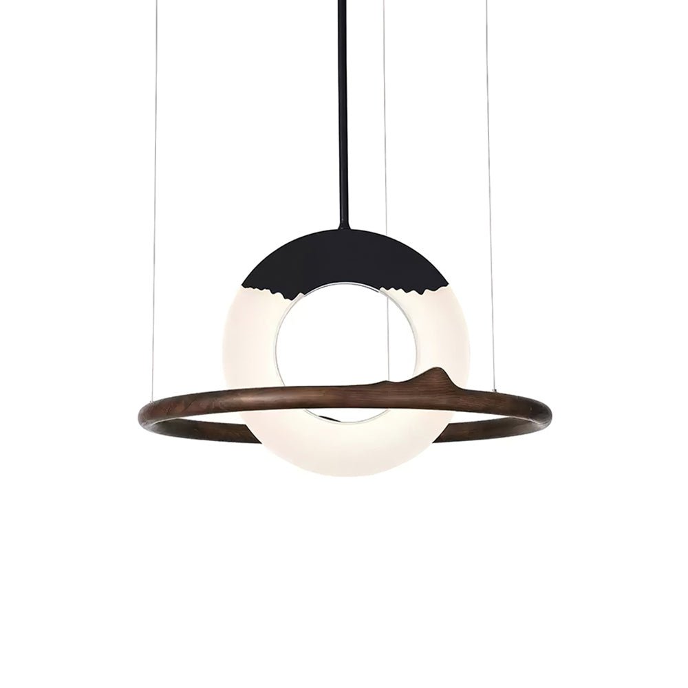 Mytalan Kreisförmige Pendelleuchte aus Holz-Letslighting