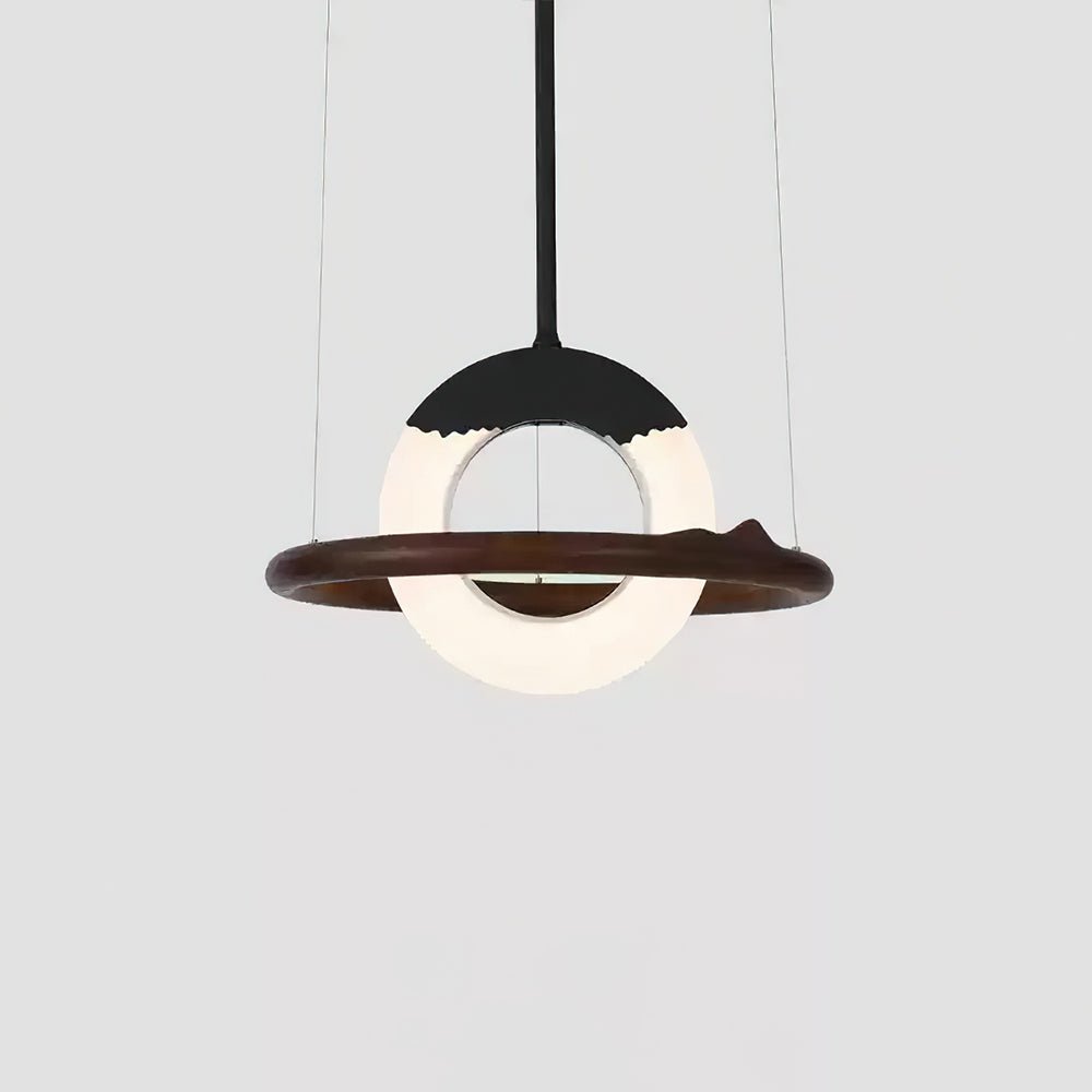 Mytalan Kreisförmige Pendelleuchte aus Holz-Letslighting