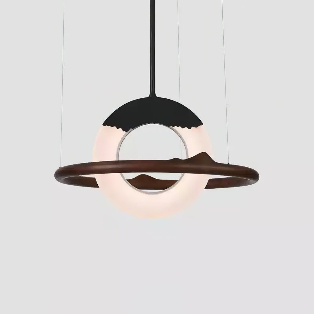 Mytalan Kreisförmige Pendelleuchte aus Holz-Letslighting