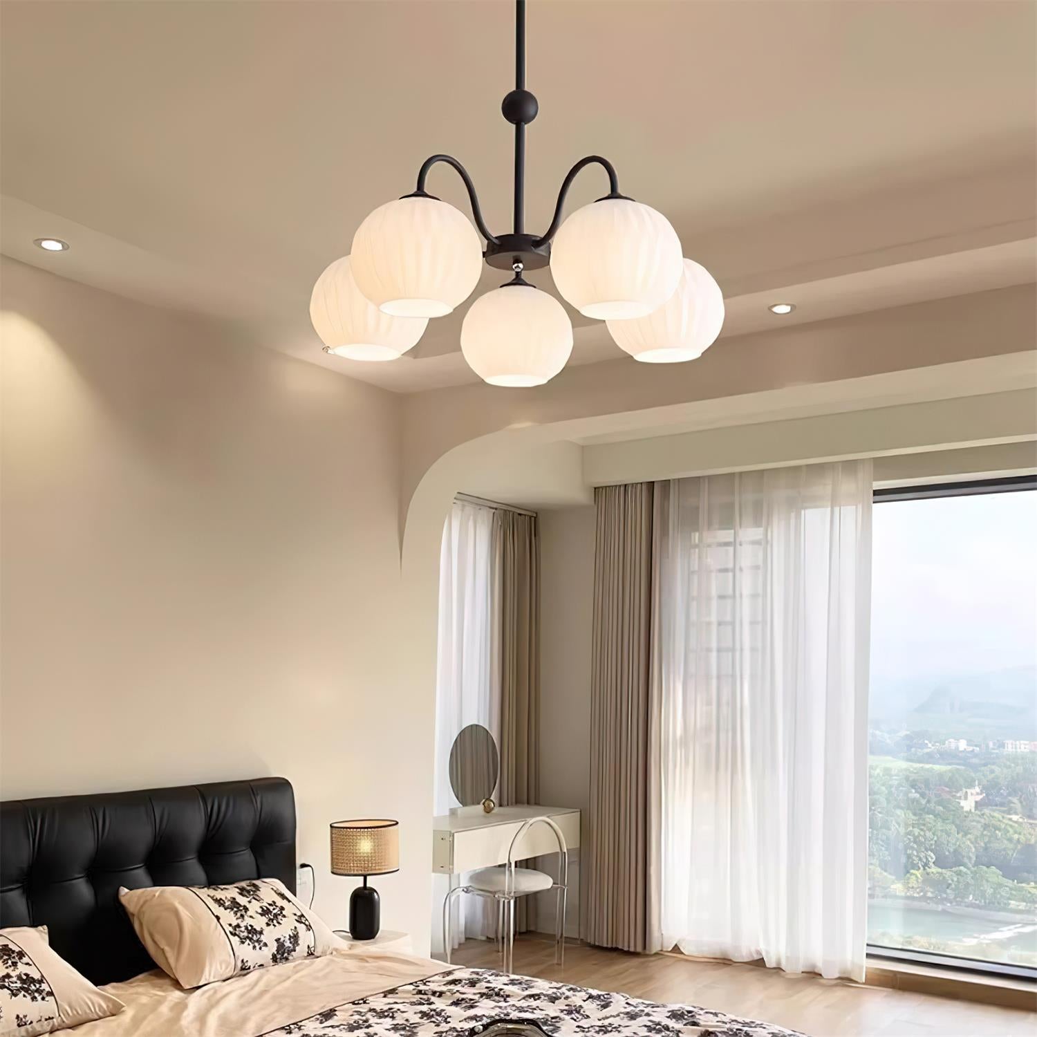 Tulip Kronleuchter mit Wellen-Glas-Letslighting