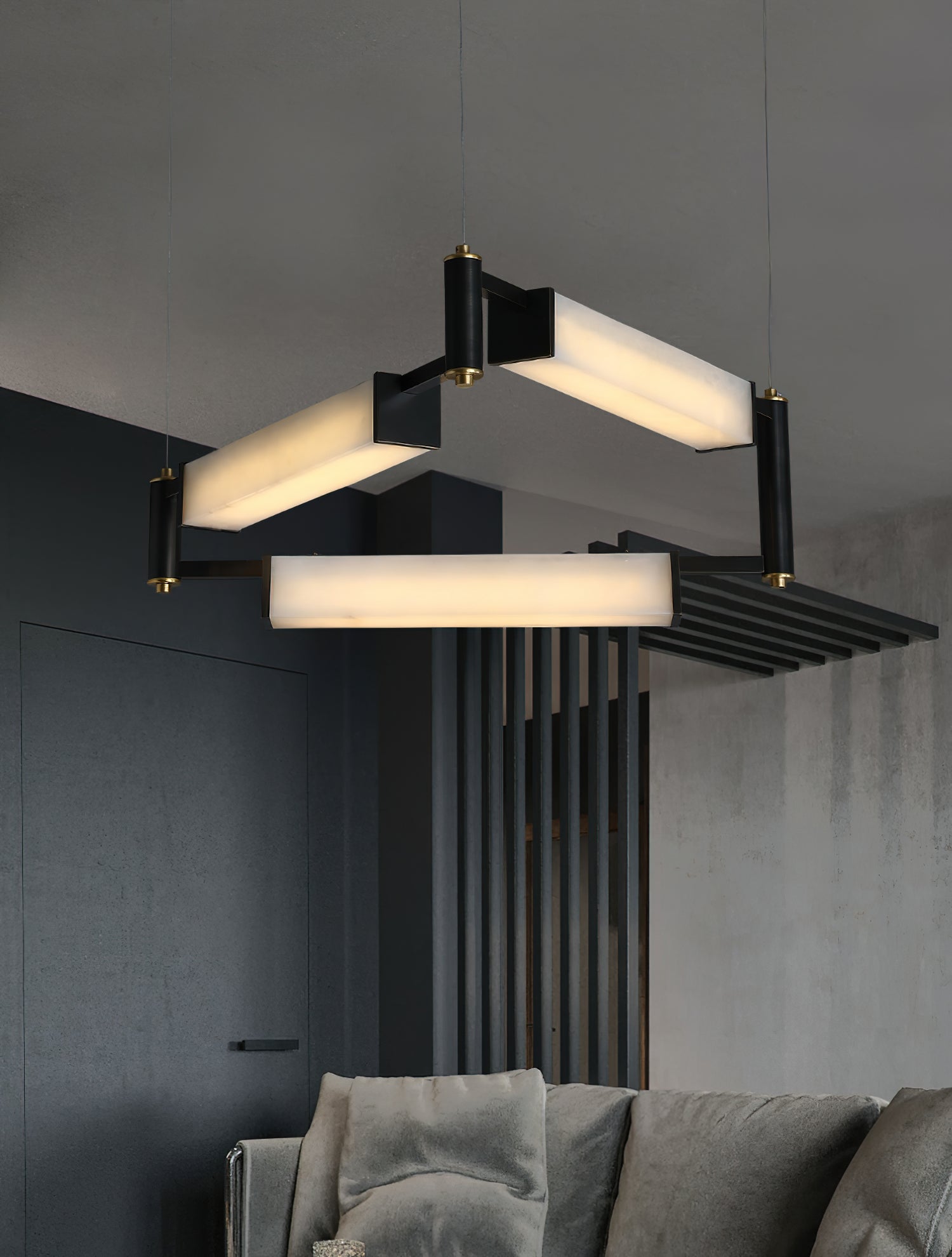 Arsorara Brass Alabaster Chandelier-Letslighting