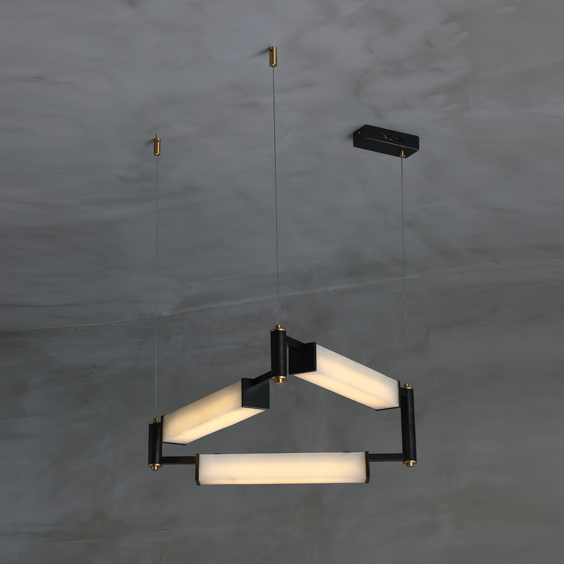 Arsorara Brass Alabaster Chandelier-Letslighting