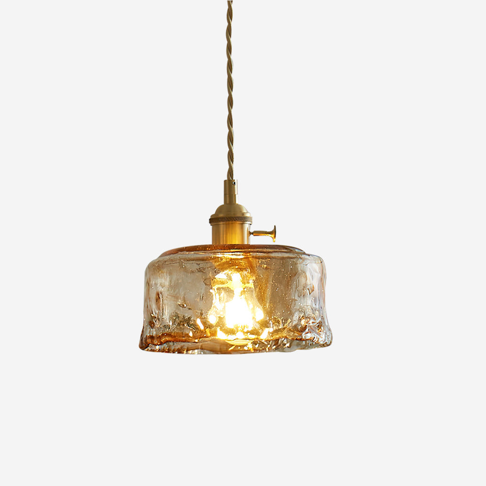 Amberlyn Vintage Amber Glass Pendant Light - Letslighting