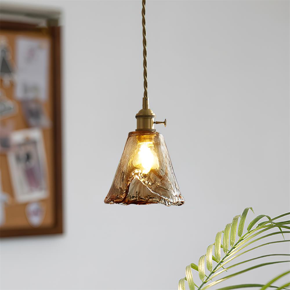 Amberlyn Vintage Amber Glass Pendant Light - Letslighting