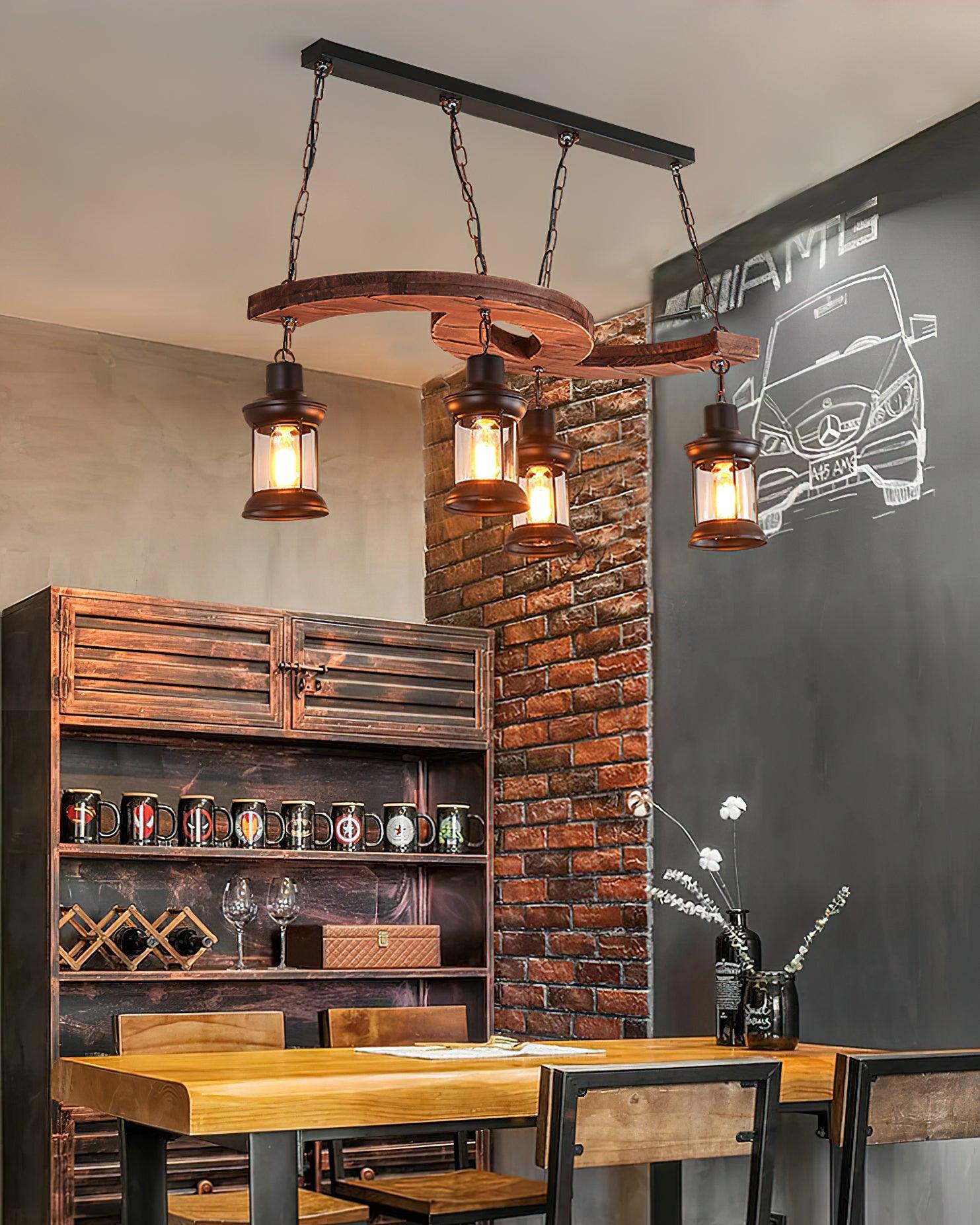Aurora Kronleuchter Boot Holz Vintage-Letslighting