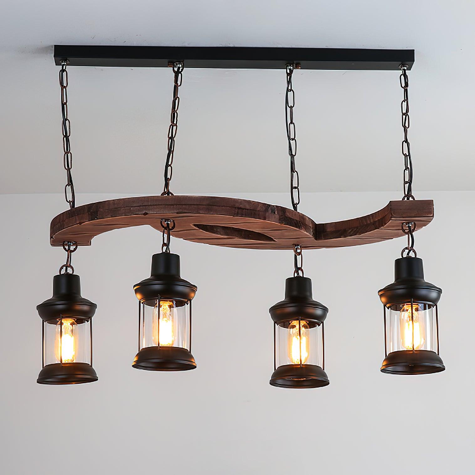 Aurora Kronleuchter Boot Holz Vintage-Letslighting