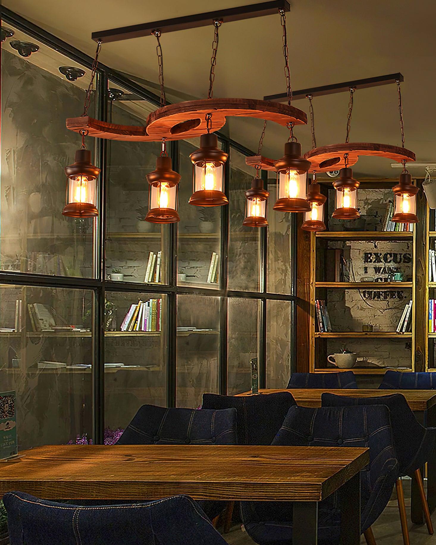 Aurora Kronleuchter Boot Holz Vintage-Letslighting