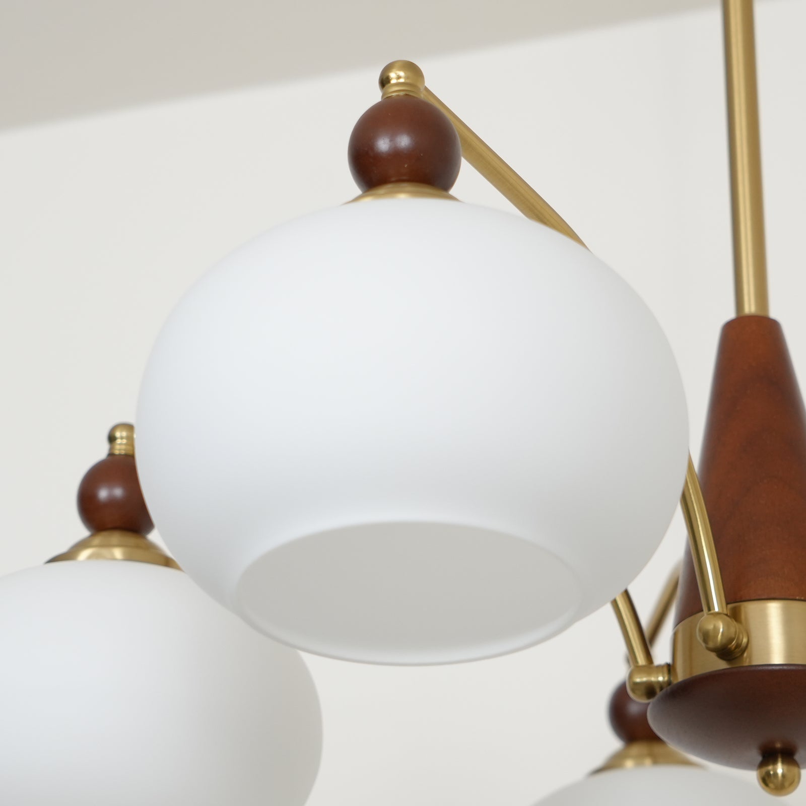 Lustra Retro Pendelleuchte Gelbes Glas Messing-Letslighting