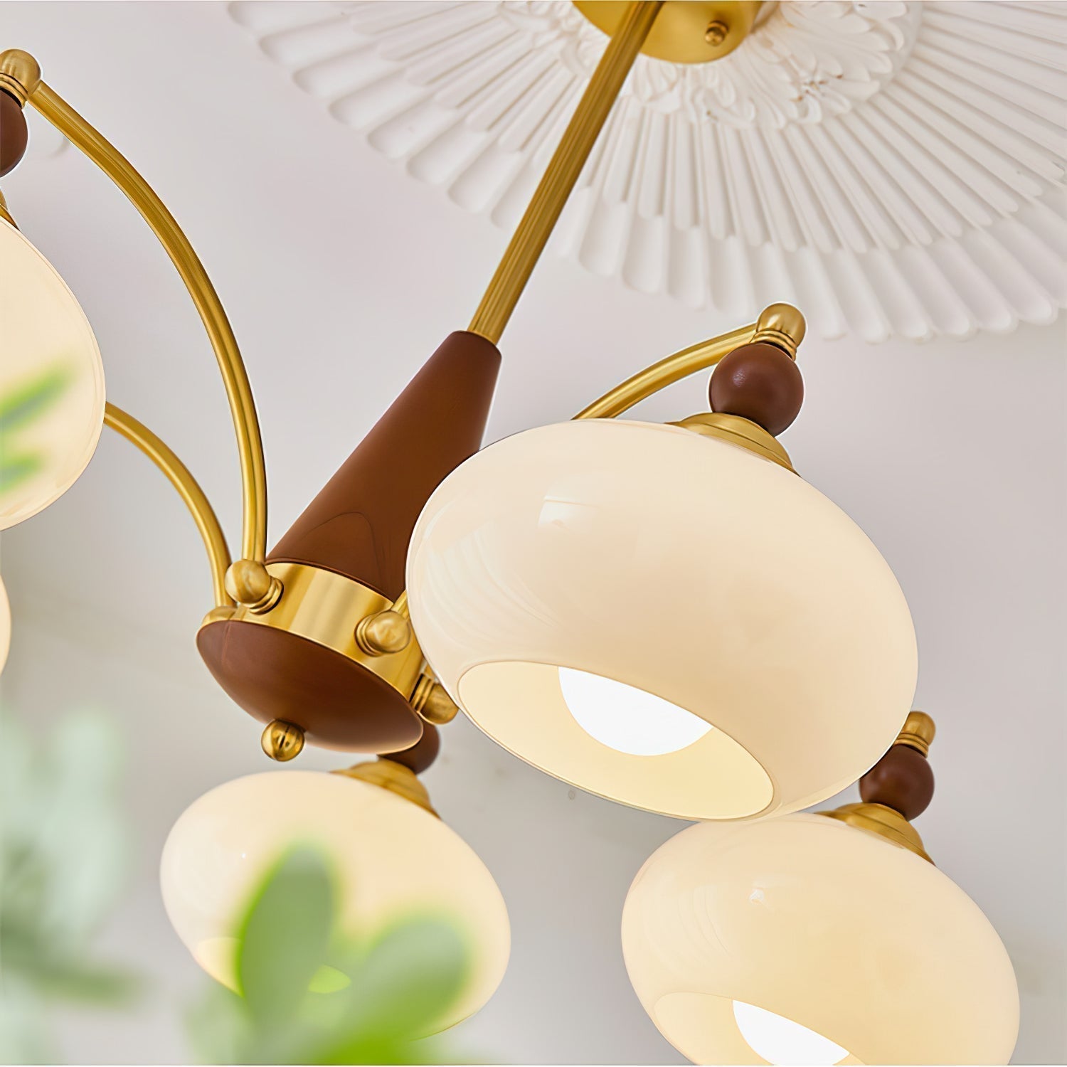 Lustra Retro Pendelleuchte Gelbes Glas Messing-Letslighting